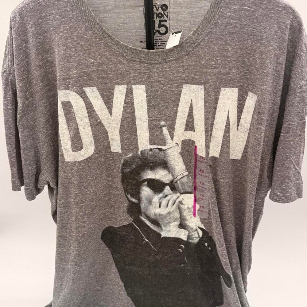 Bob Dylan grey tee NWT, Size XXL